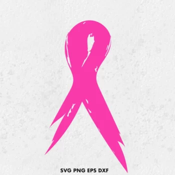 Pink Cancer Ribbon SVG image