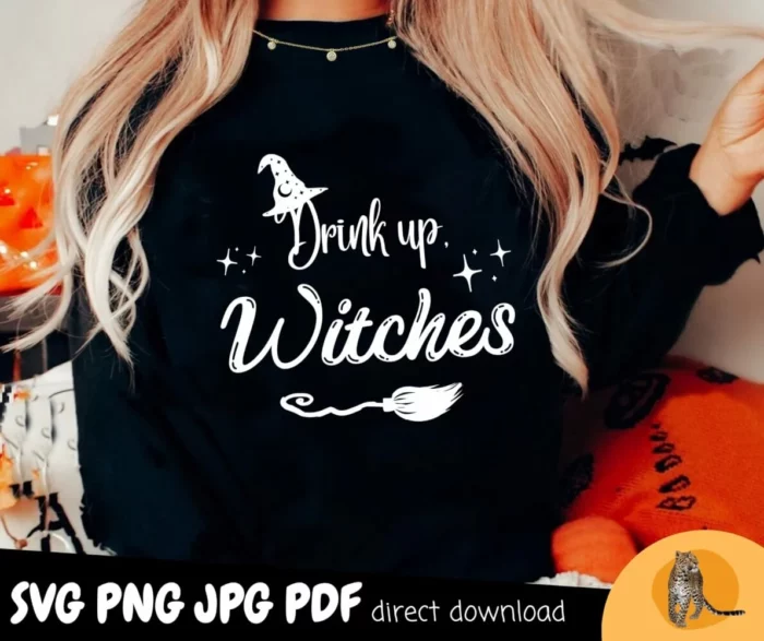 Drink Up Witches SVG PNG, Sublimation Design image 5
