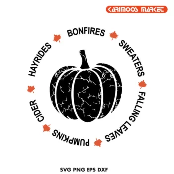 Hayrides Distressed Pumpkin SVG image