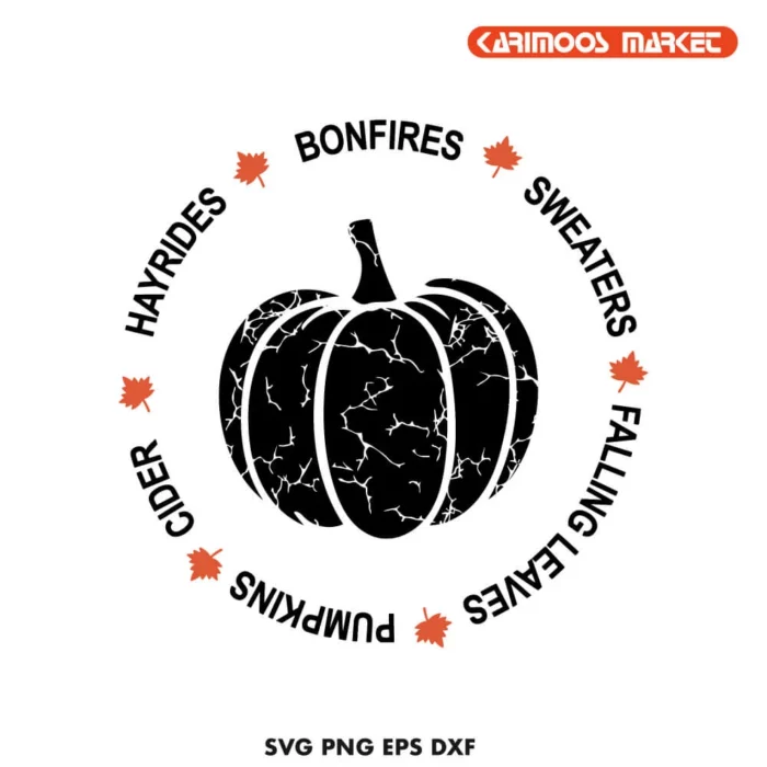 Hayrides Distressed Pumpkin SVG image 3