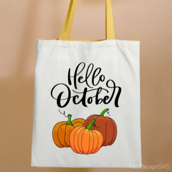 Hello October SVG PNG / Fall Sublimation svg png image
