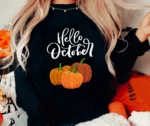 Hello October SVG PNG / Fall Sublimation svg png image 8