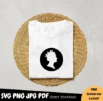 Queen Elizabeth Silhouette SVG PNG Print files image 6