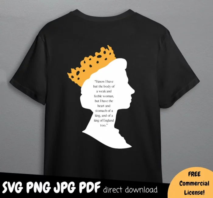 Queen Elizabeth Quote SVG PNG Printables image 3