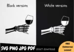 Skeleton Hand SVG PNG / Glass of Wine SVG image 8