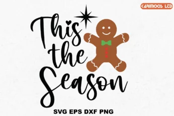 this the season Boy Gingerbread svg free image