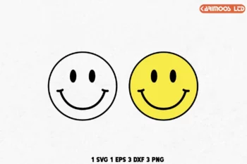 Layered smiley face SVG & Clipart image