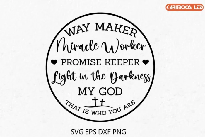 Waymaker svg design, Miracle Worker svg image 5