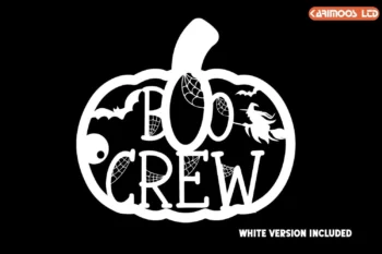 Halloween Pumpkin Boo Crew SVG image