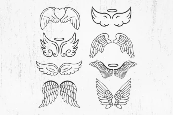 Angel wings svg bundle